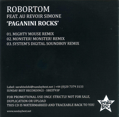 last ned album Robortom Feat Au Revoir Simone - Paganini Rocks