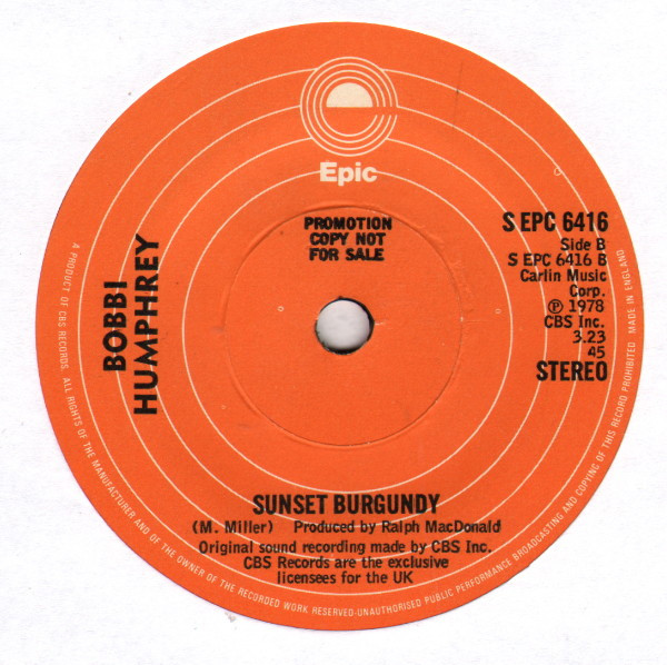 Bobbi Humphrey – Home-Made Jam / Sunset Burgundy (1978