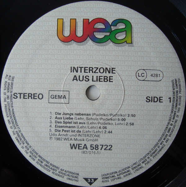 Album herunterladen Interzone - Aus Liebe