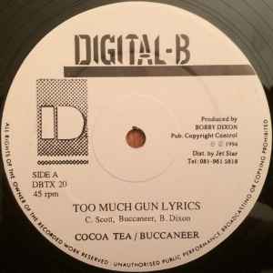 Cocoa Tea - Too Much Gun Lyrics album cover