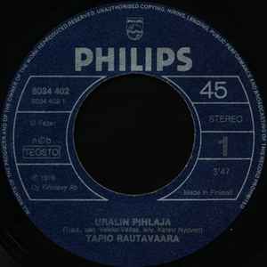 Tapio Rautavaara – Uralin Pihlaja / Anttilan Keväthuumaus (1976, Vinyl) -  Discogs