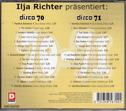 last ned album Download Various - Ilja Richter Präsentiert Disco 70 71 album