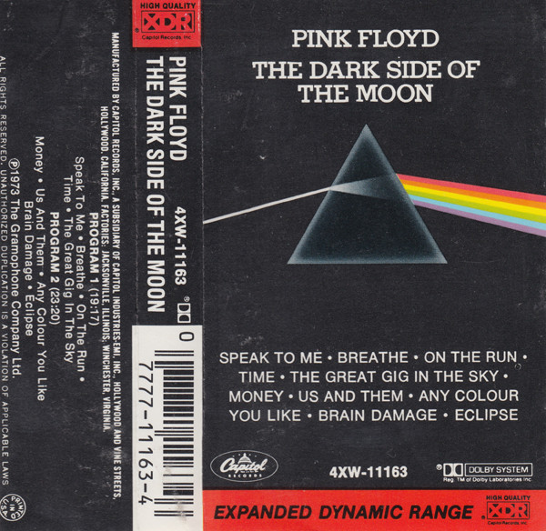 Pink Floyd – The Dark Side Of The Moon (1983, XDR, Cassette) - Discogs