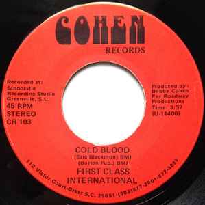 First Class International - Cold Blood / Playing album cover
