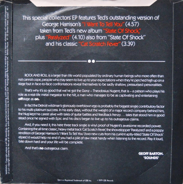 Album herunterladen Ted Nugent - Shock Waves EP