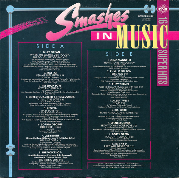 baixar álbum Various - Smashes In Music 16 Super Hits