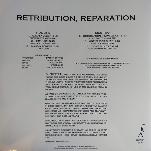 Nate Morgan - Retribution, Reparation / LP, Album, RE, RM
