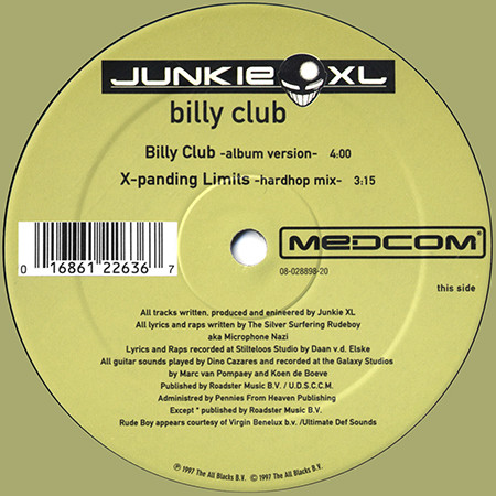 Junkie XL – Billy Club (1997, Vinyl) - Discogs