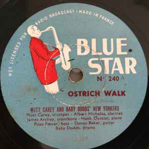 Mutt Carey's New Yorkers - Ostrich Walk / Shim-Me-Sha-Wabble album cover