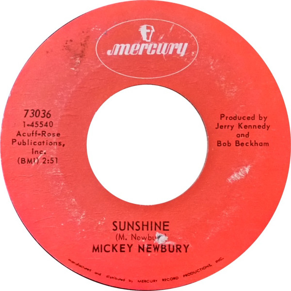 Mickey Newbury - Sunshine | Releases | Discogs