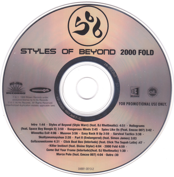 Styles Of Beyond – 2000 Fold (1999, CD) - Discogs