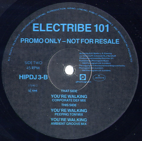 Electribe 101 – You're Walking (1990, Vinyl) - Discogs