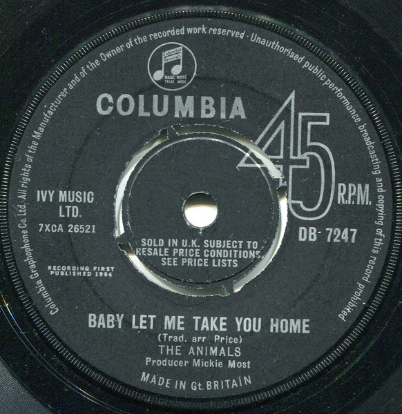 The Animals - Baby Let Me Take You Home | Releases | Discogs