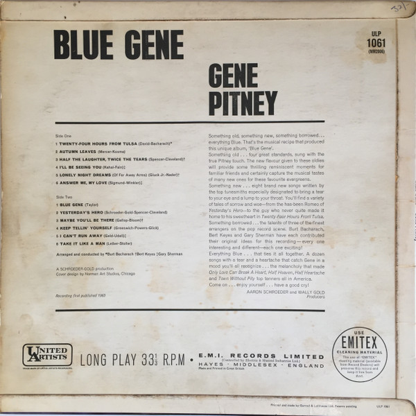 baixar álbum Gene Pitney - Blue Gene