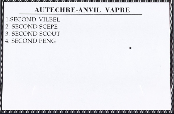 Autechre - Anvil Vapre | Releases | Discogs