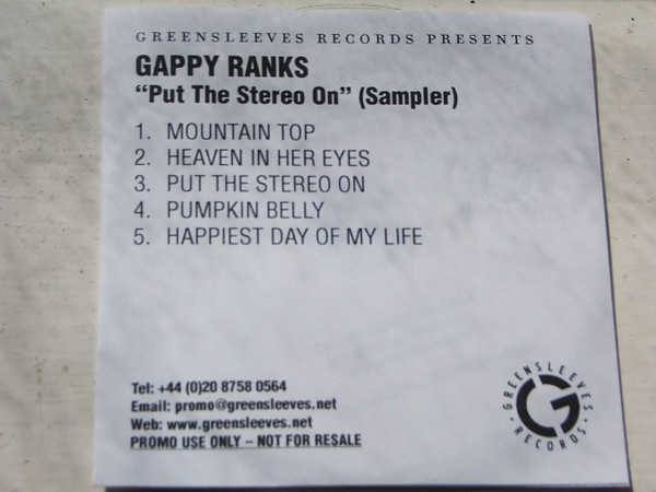 Gappy Ranks – Put The Stereo On (Sampler) (CDr) - Discogs