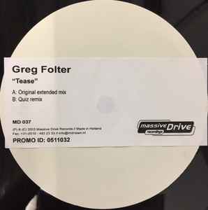 Greg Folter - Tease album cover
