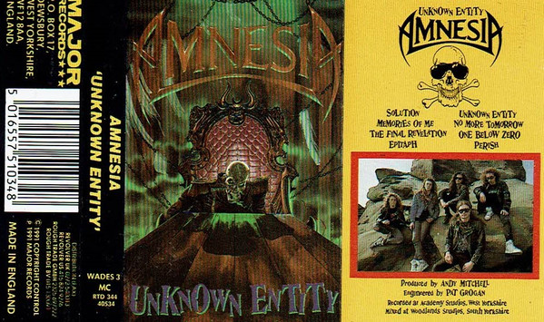 Amnesia - Unknown Entity | Releases | Discogs