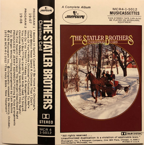 The Statler Brothers – The Statler Brothers Christmas Card (1978