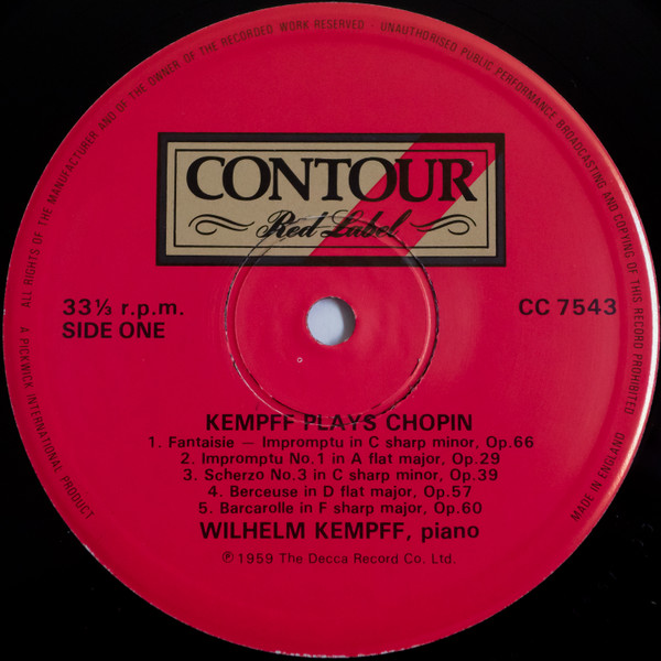 ladda ner album Kempff Plays Chopin - Kempff Plays Chopin