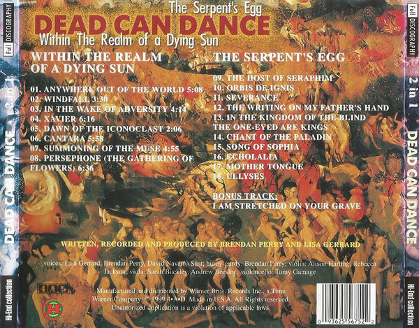 baixar álbum Dead Can Dance - 2 In 1 The Serpents Egg Within The Realm Of A Dying Sun