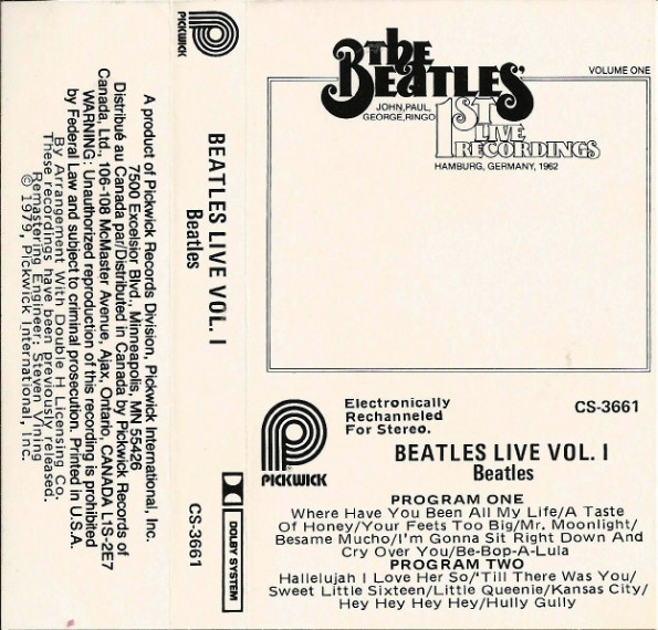 The Beatles – 1st Live Recordings (Volume One) (1979, Keel