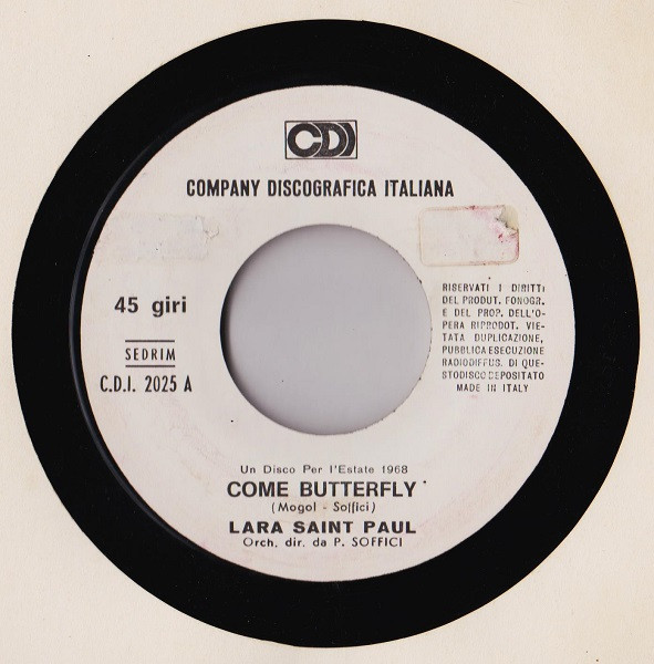 Lara Saint Paul – Come Butterfly (1968, Vinyl) - Discogs