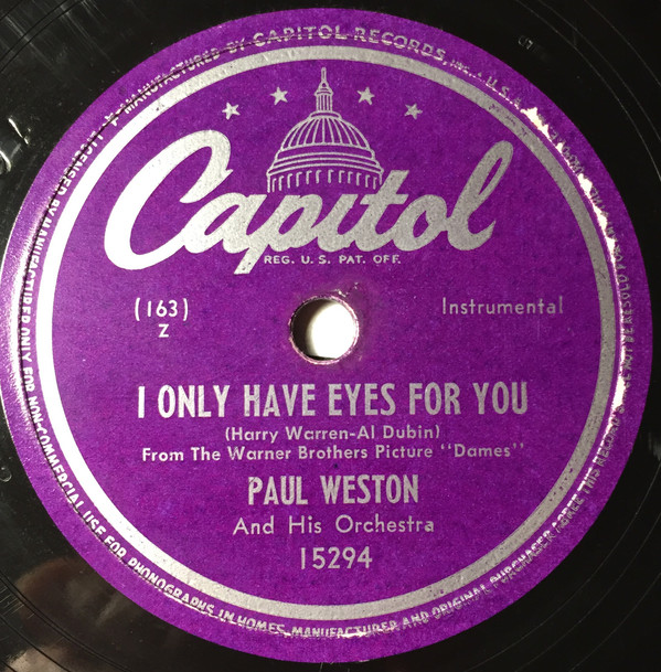 ladda ner album Paul Weston And His Orchestra - I Only Have Eyes For You Deep Purple