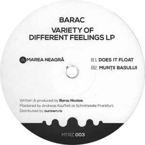 Variety Of Different Feelings LP  - Barac