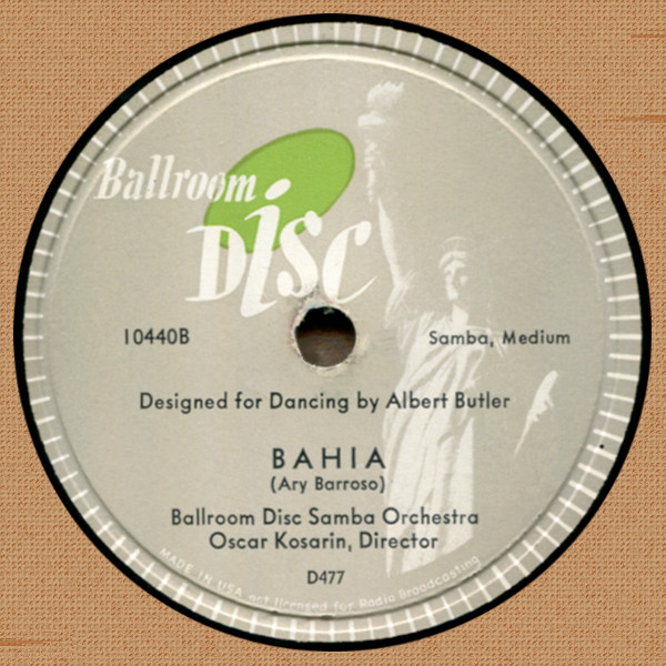 descargar álbum Ballroom Disc Samba Orchestra, Oscar Kosarin - Carinhoso Bahia