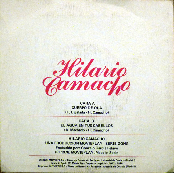 last ned album Hilario Camacho - Cuerpo De Ola