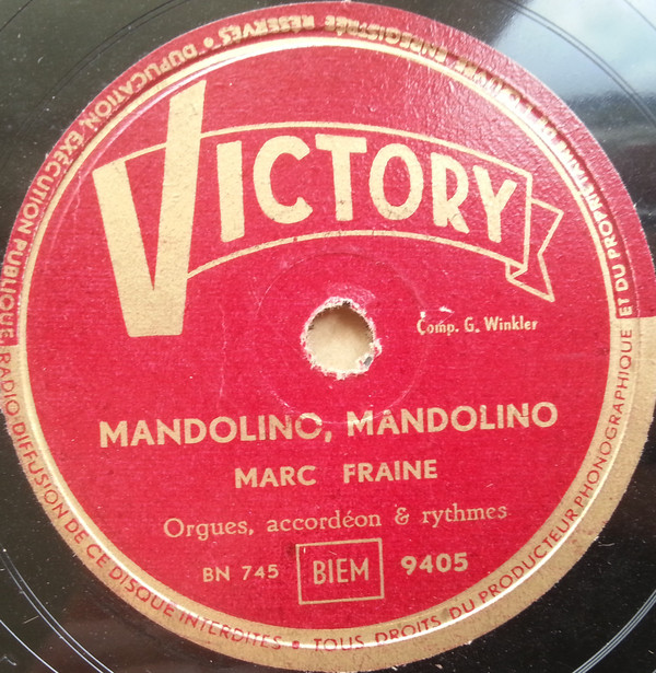 ladda ner album Marc Fraine - Cherie Redis Moi Mandolino Mandolino
