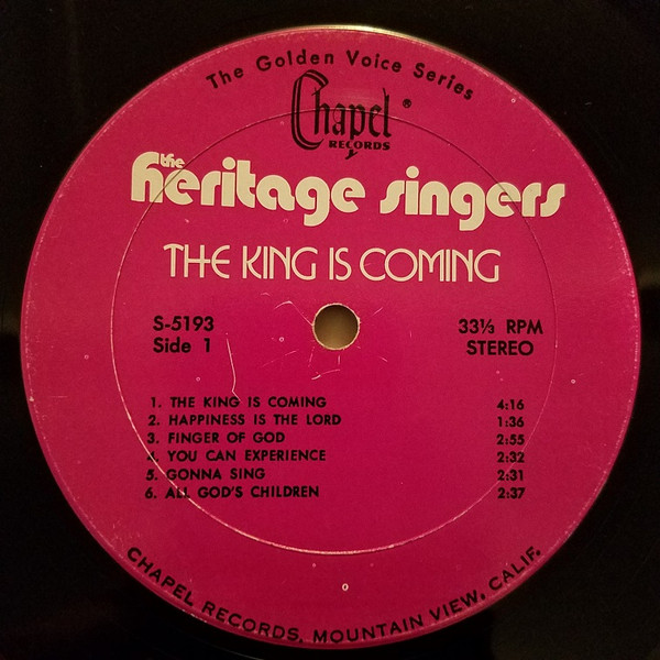 last ned album Heritage Singers - The King Is Coming