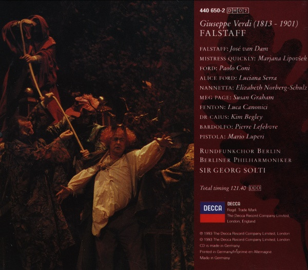 last ned album Verdi, Berliner Philharmoniker, Sir Georg Solti - Falstaff