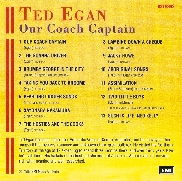 Album herunterladen Ted Egan - Our Coach Captain
