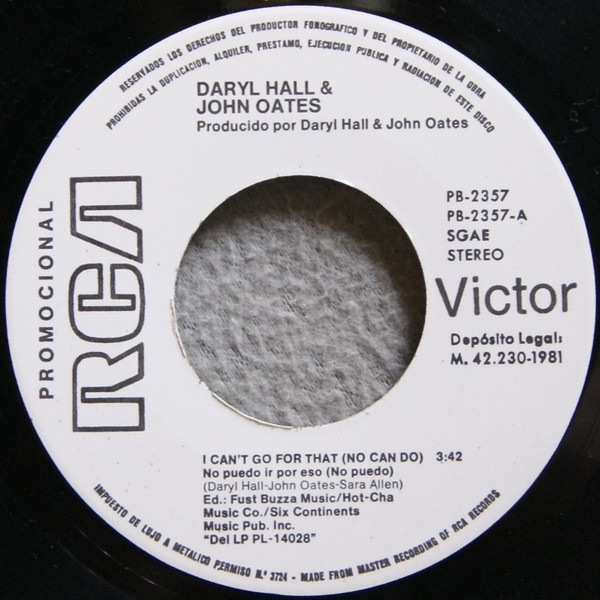 Album herunterladen Daryl Hall & John Oates - I Cant Go For That No Can Do No Puedo Ir Por Eso No Puedo