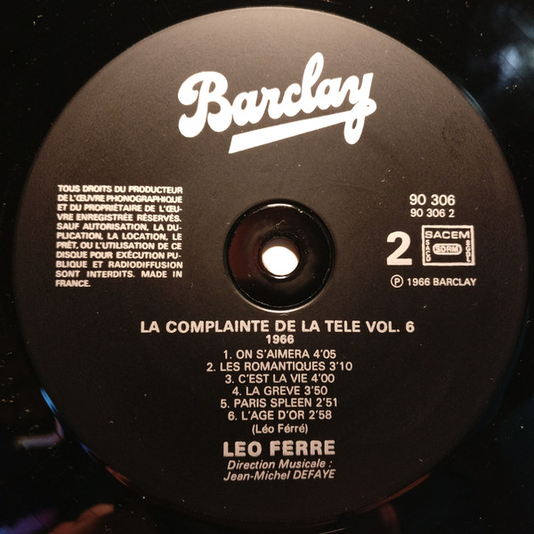 Album herunterladen Léo Ferré - Vol 6 La Complainte De La Télé