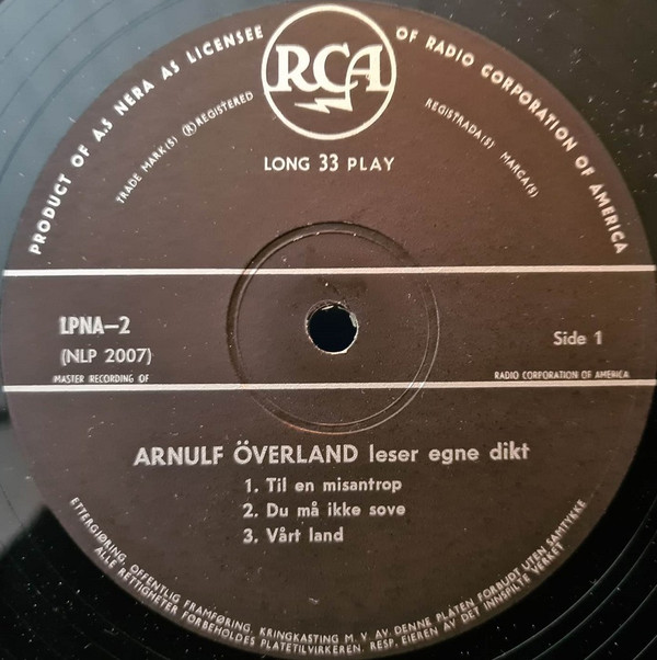 baixar álbum Arnulf Øverland - Leser Egne Dikt