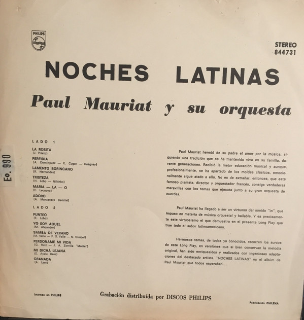 Album herunterladen Paul Mauriat - Noches Latinas