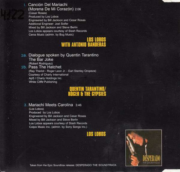 Los Lobos With Antonio Banderas – Cancion Del Mariachi (1995, CD) - Discogs