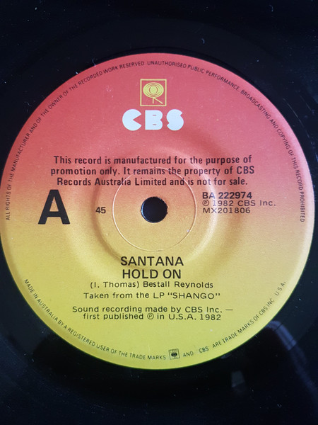 Santana - Hold On | Releases | Discogs