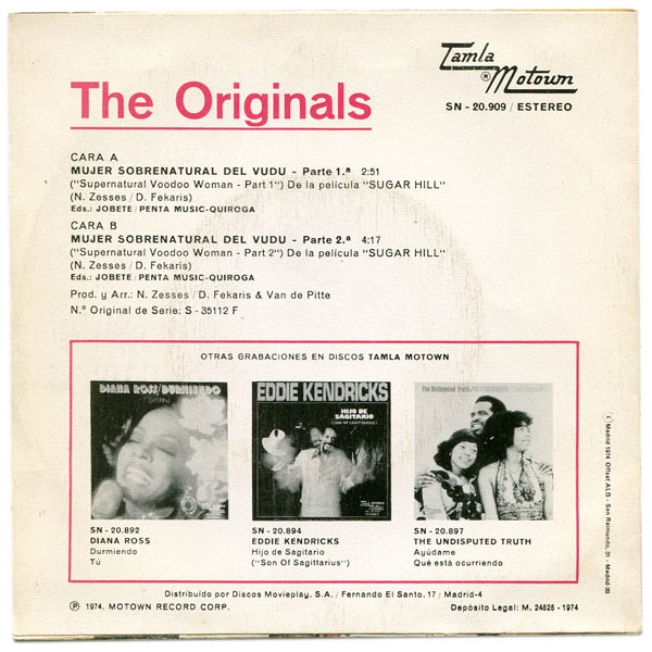 descargar álbum The Originals - Mujer Sobrenatural Del Vudu