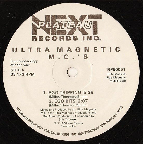 Ultra Magnetic M.C.'s – Ego Tripping / Funky Potion (1986, Vinyl 