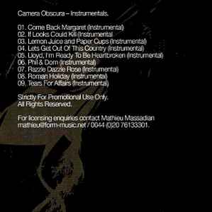 Camera Obscura - Instrumentals album cover