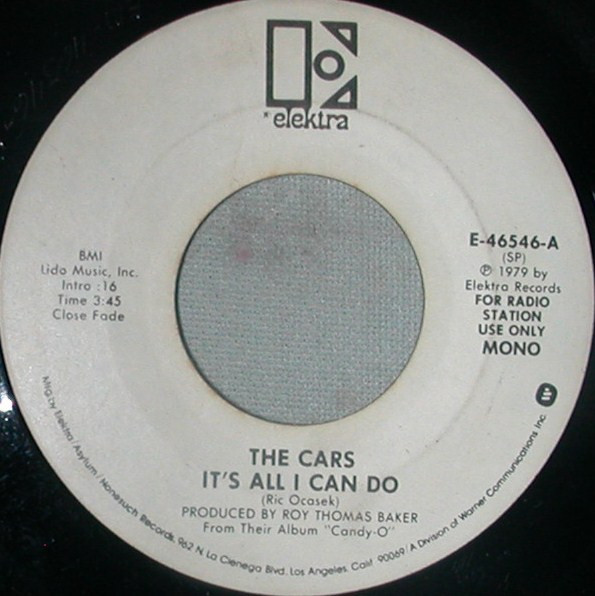 The Cars It s All I Can Do 1979 Specialty SP Vinyl Discogs