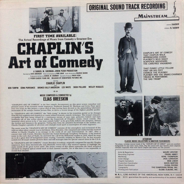 ladda ner album Elias Breeskin - Chaplins Art Of Comedy