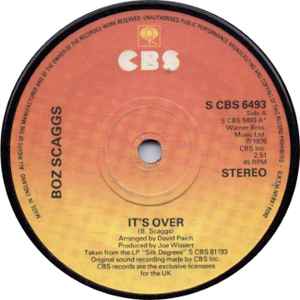 Boz Scaggs - It's Over album cover