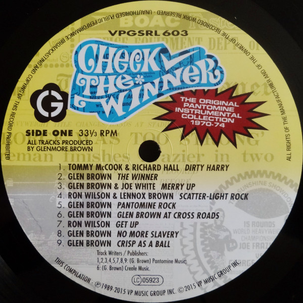 baixar álbum Download Glen Brown - Check The Winner The Original Pantomine Instrumental Collection 1970 74 album