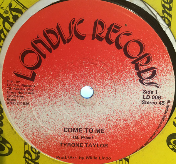 TYRONE TAYLOR  COME TO ME  12 REGGAE J&W RECORDS