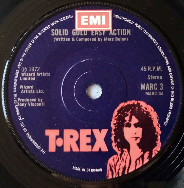 T. Rex – Solid Gold Easy Action (1972, Solid Centre, Vinyl) - Discogs